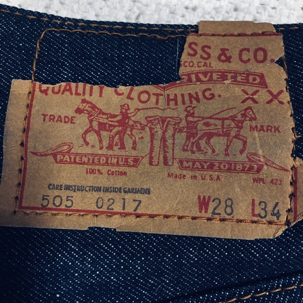 Vintage Levi’s 505-0217 28x34 New dead stock Made in USA 1971. Know your Levis